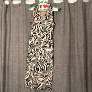 Women’s Bebe black and tan sleeveless dress, size XS